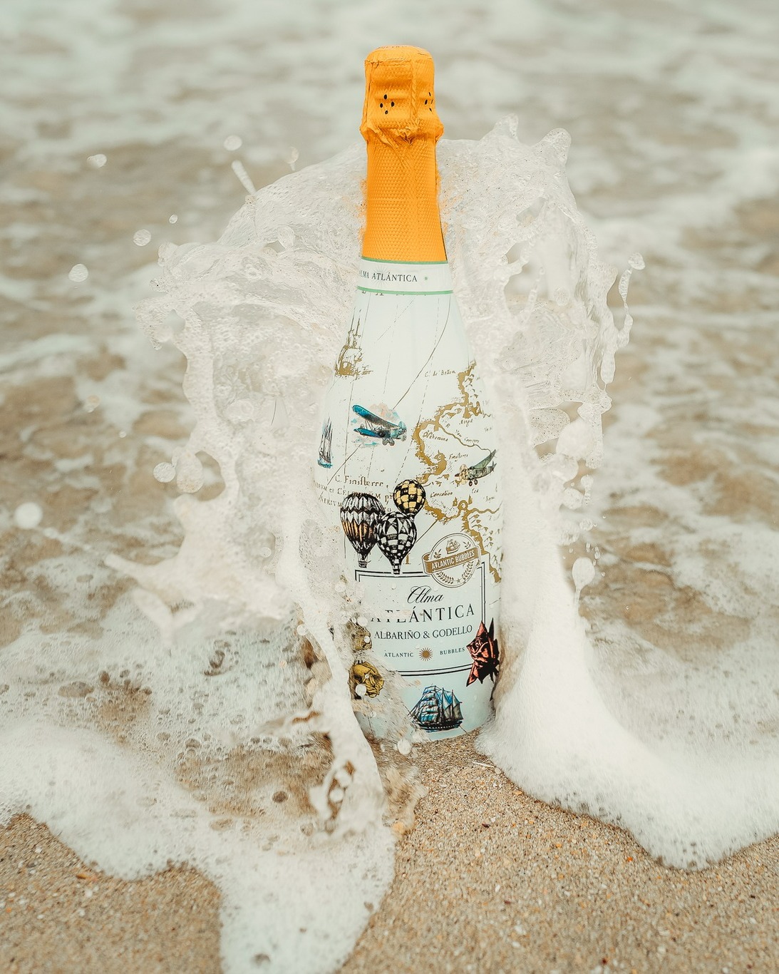 Vibrante como las olas al romper en la orilla, así es nuestro #AlmaAtlánticaAlbariño 🥂✨